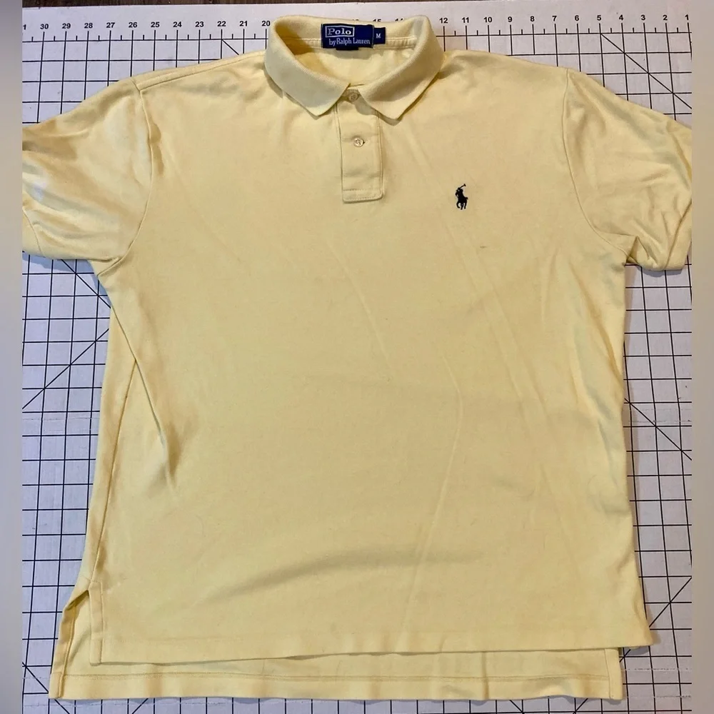 Polo Ralph Lauren Men’s‎ Medium Yellow Polo Shirt with Blue Pony